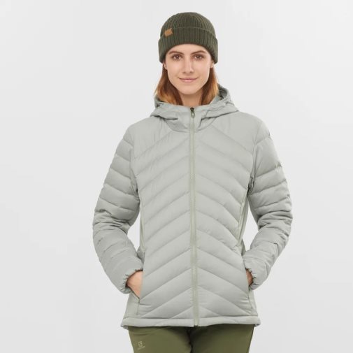 Jaquetas Isoladas Salomon Essential Xwarm Down Feminino Menta | PT P48503